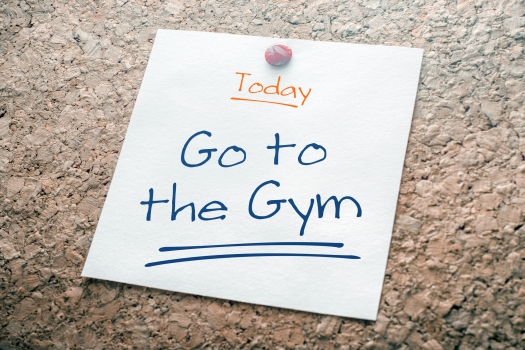 Go To The Gym Reminder For Today Pinned On Cork